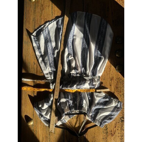 Hint of Blush Women's‎ White with Blue Dress size medium off shoulder round neck - Picture 6 of 6